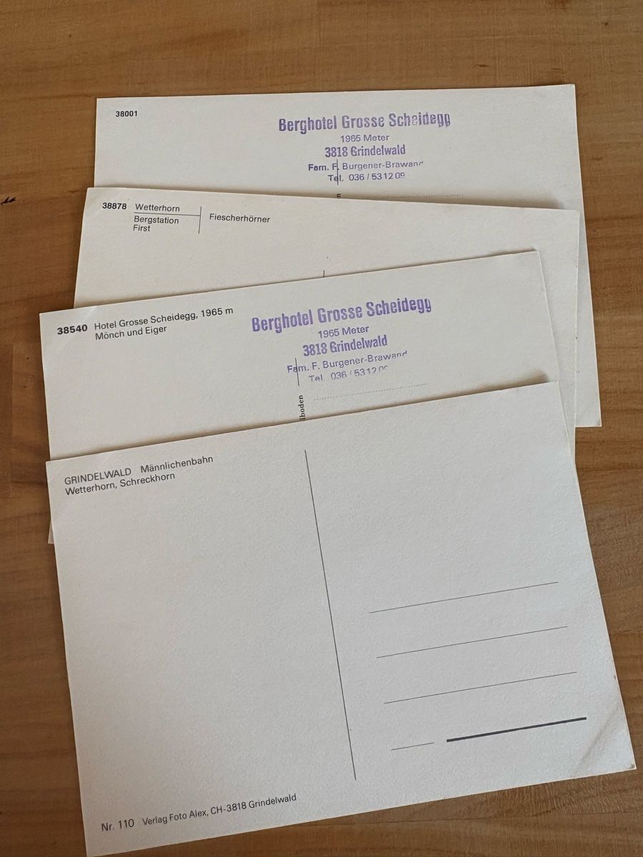 Cartoline postali: 4 AK von Grindelwald – Usato da Rümlang venduto da Kartenpost1 1