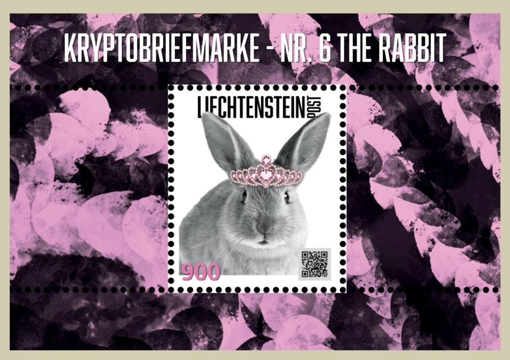 Kryptobriefmarke Liechtenstein 6 - The Rabbit Regenbogen Set (Neu und ...