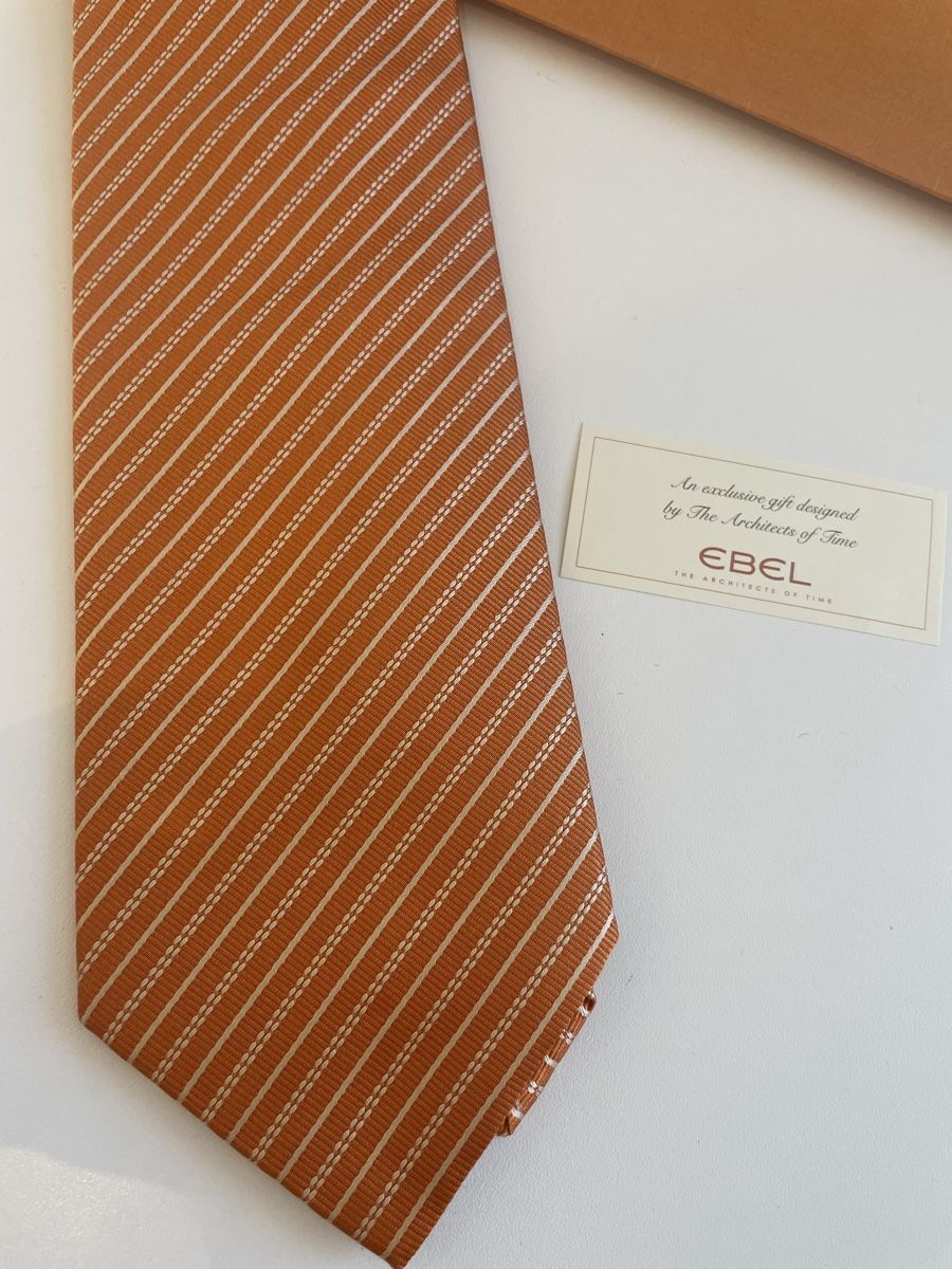 Cravatte: Krawatte EBEL gestreift orange/weiss neu mit Box – Nuovo (secondo la descrizione) da Münchenstein venduto da nel_57mj 3