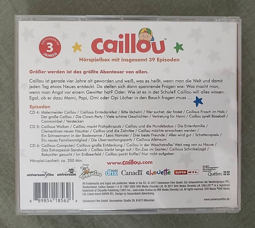 CD: Hörspiel-CD-Box Caillou – Usato da Münchenstein venduto da Bouba3 3