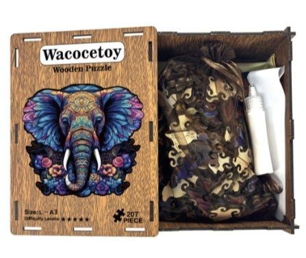 Puzzles: Holzpuzzle Elefant Mandala, neu – Neu und originalverpackt aus Jonen von h-blxgirl79 1
