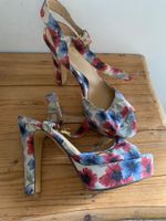PEPE JEANS geblümte High Heels Gr. 38 1x getragen, wie neu