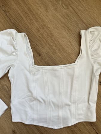Damen Oberteil weiss im Korsett-Stil Grösse S gebraucht