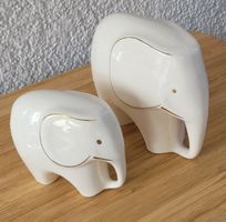 2 Schöne Vintage Elefanten Porzellan im Luigi Colani Stil 