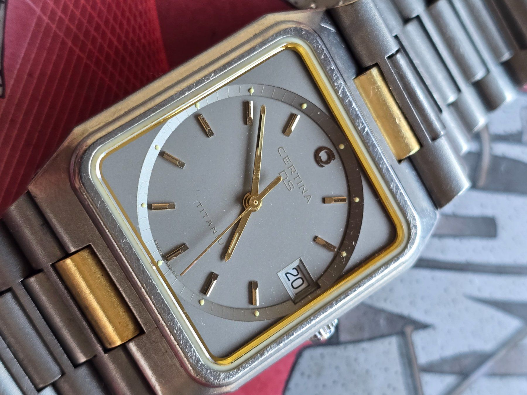 Certina Orologi: 355 Certina DS Titanium / Gold wunderschoen – Usato da Muri AG venduto da Corredor 9