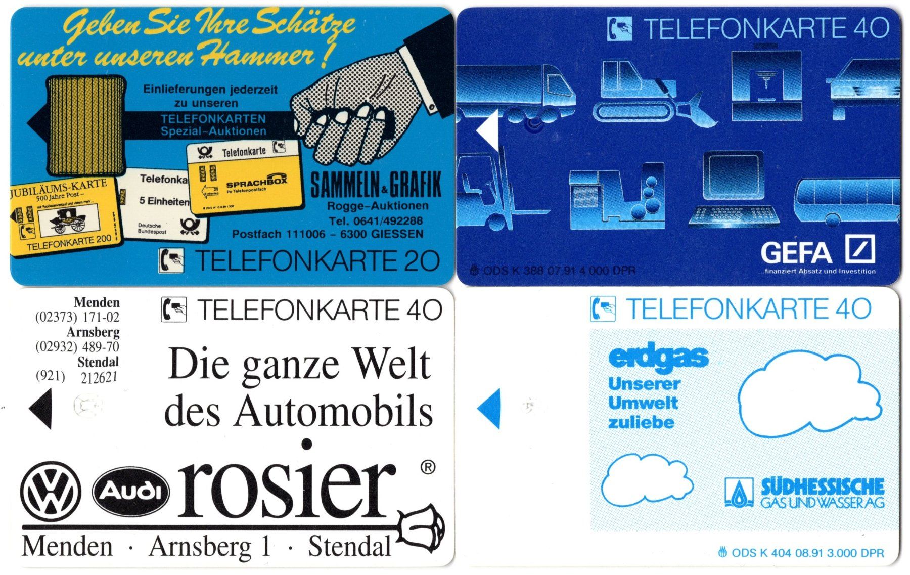 Telefon- & Taxkarten: 4 Dummy Telefonkarten aus Deutschland – Gebraucht aus Eglisau von Chperfins 1