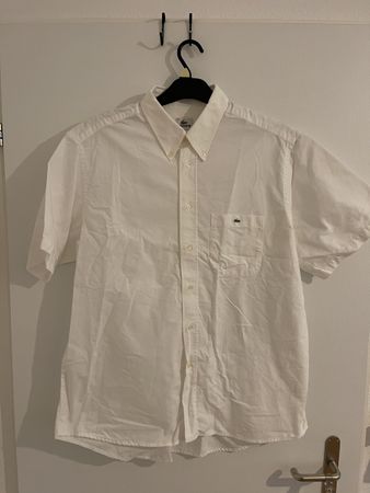 Lacoste kurzarm Hemd, Weiss, Grösse 44, Top Zustand! y2k