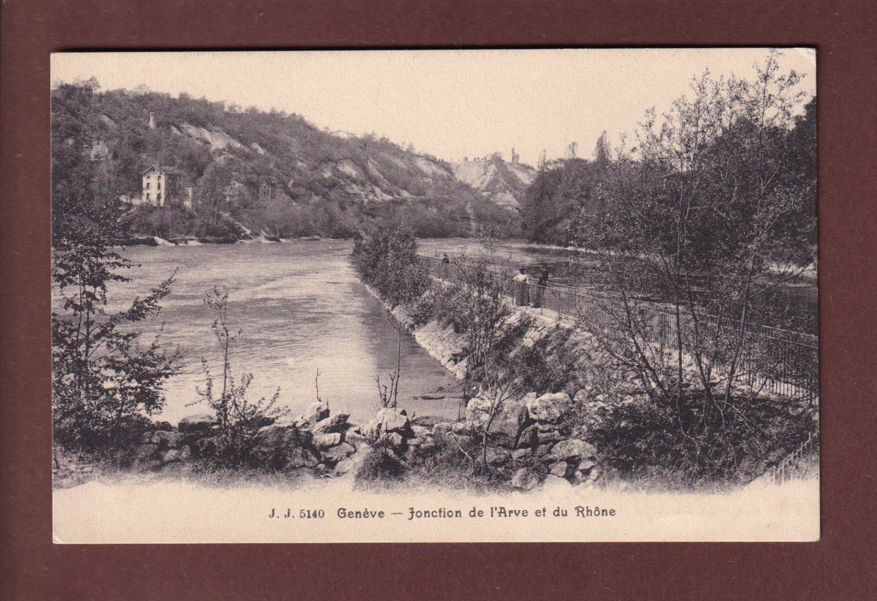Cartoline postali: GENEVE - Jonction Rhône et Arve – Usato da Pully venduto da nicecards