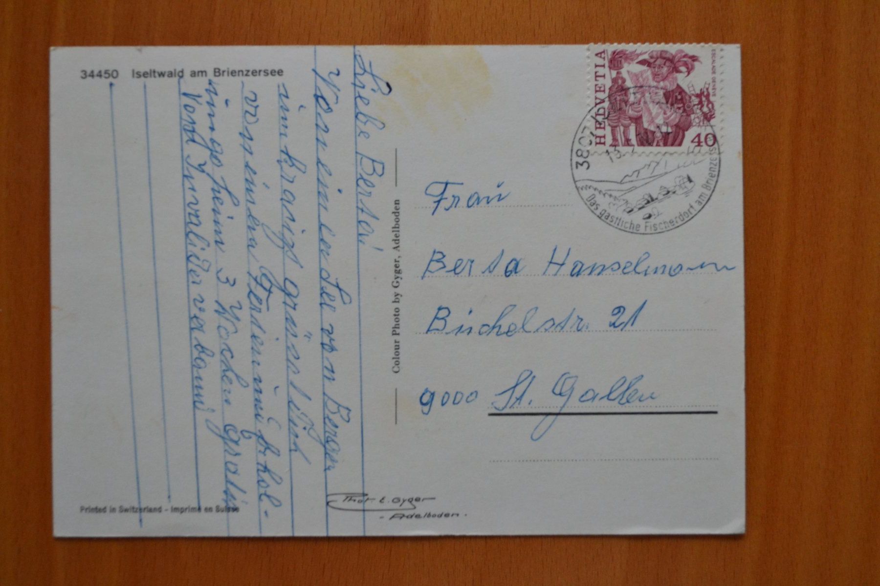 Cartoline postali: AK Iseltwald BE – Usato da Beinwil am See venduto da kajak55 1