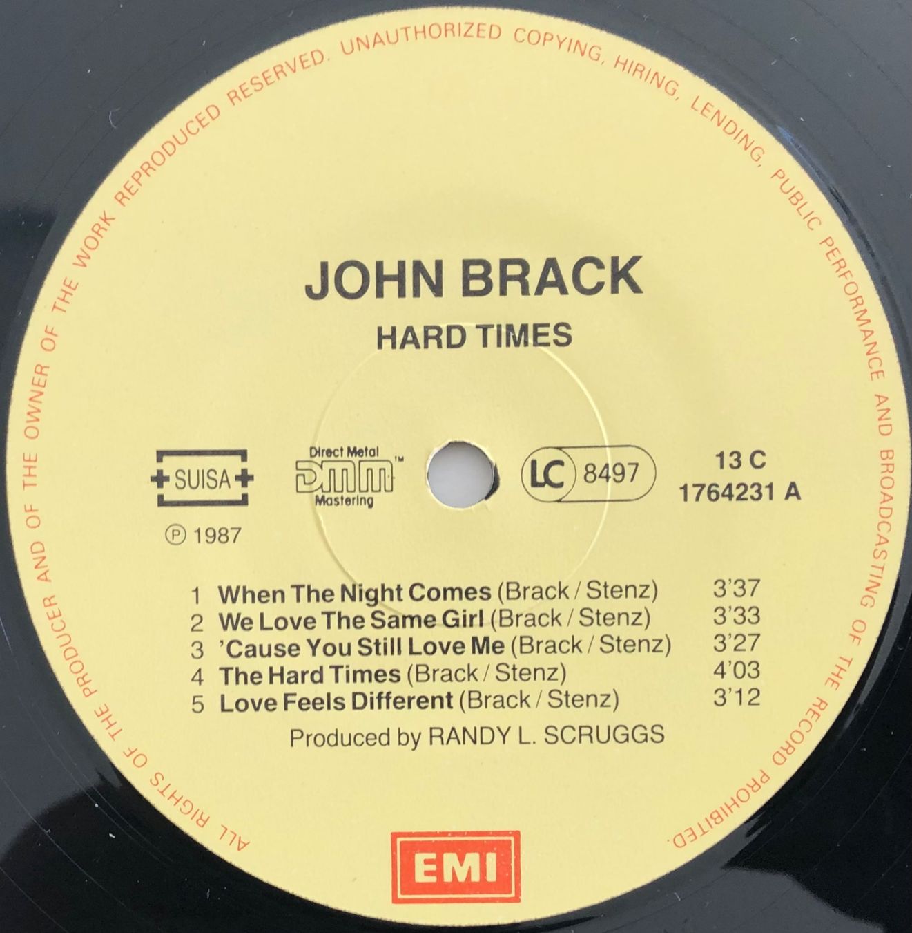Dischi in vinile: JOHN BRACK - HARD TIMES – Usato da Poliez-Pittet venduto da Newtown-Records 2