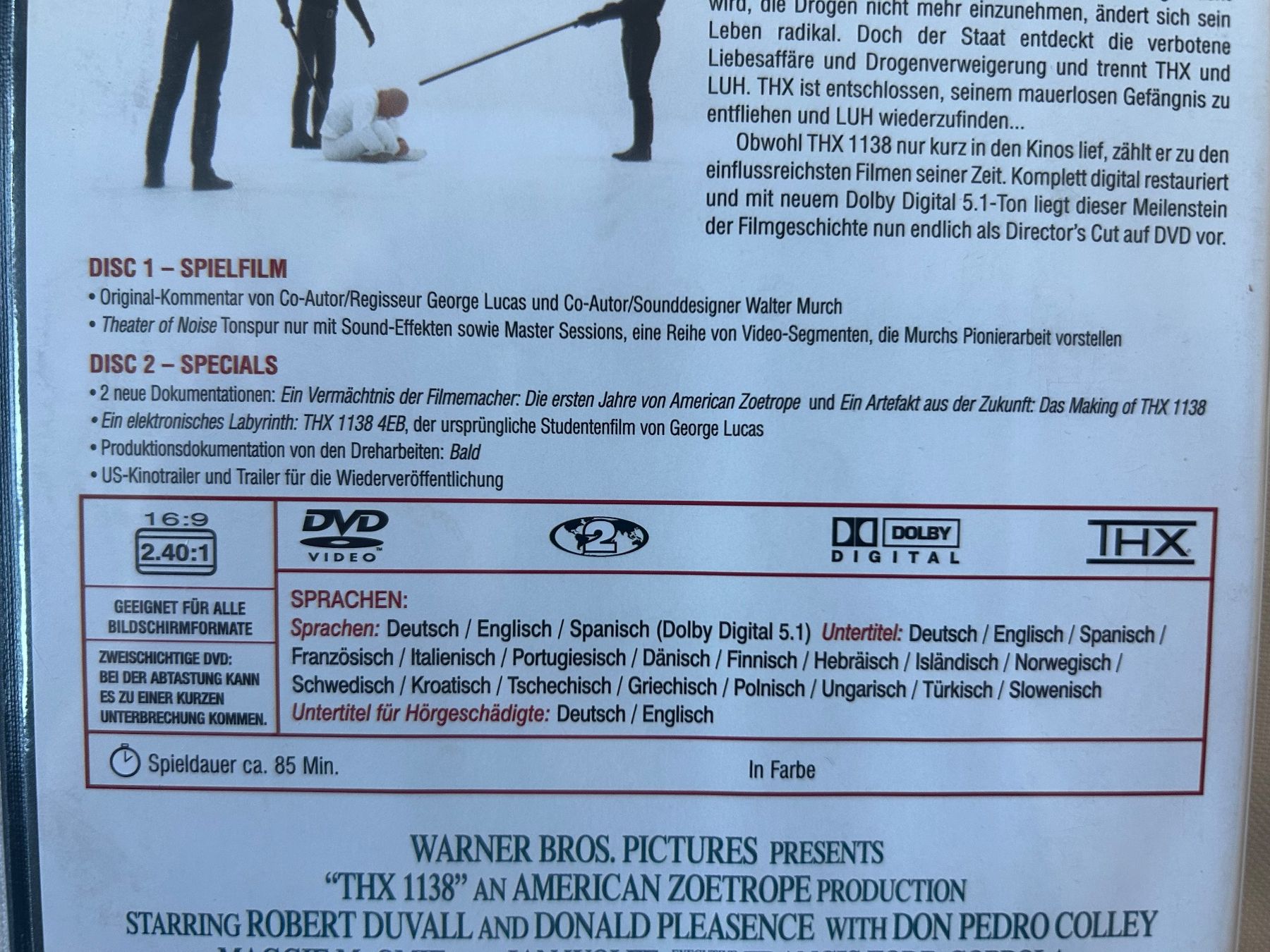 Tutti i DVDs: DVD "THX 1198" - Science-FIction – Usato da Sierre venduto da sevenworlds 3