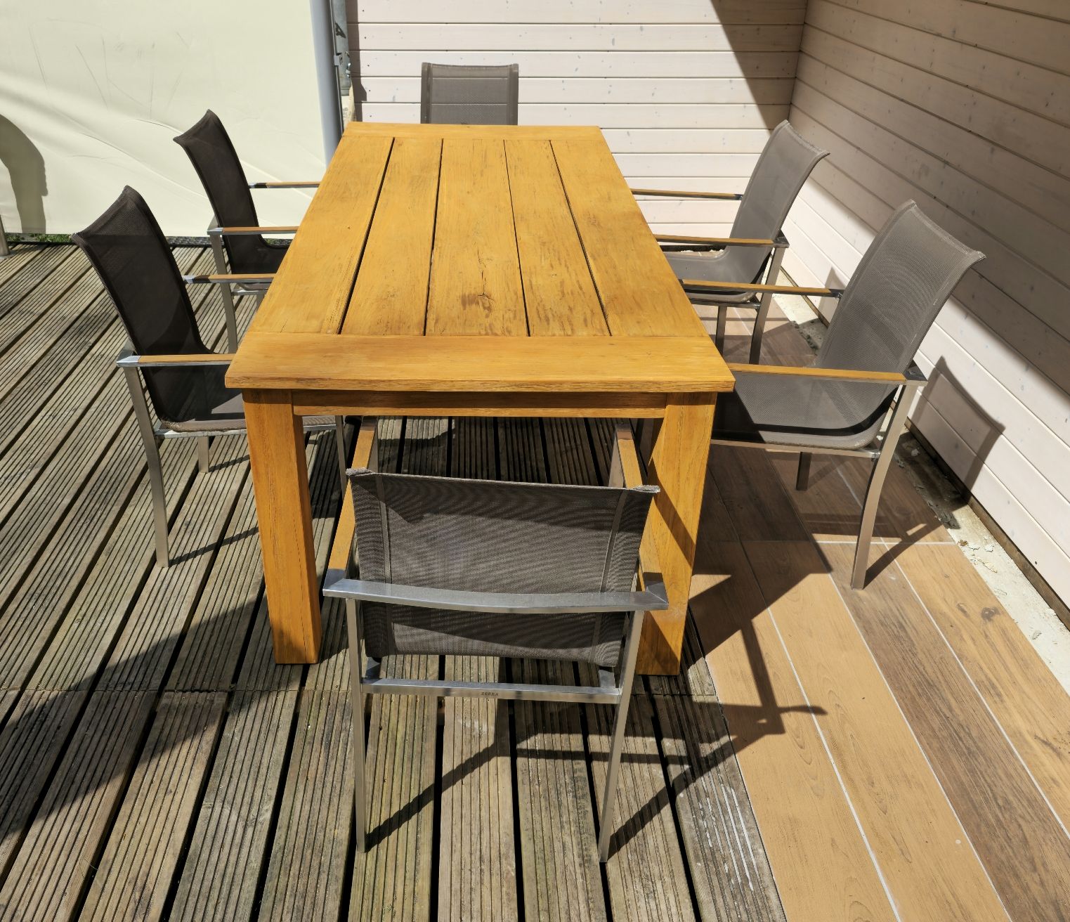 Tavoli: Gartentisch mit 6Stühlen (Teakholz) – Usato da Etzgen venduto da juj_b678 2