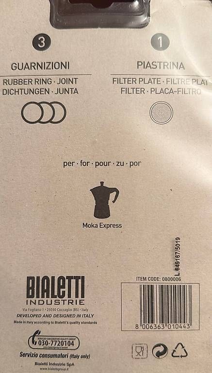 Installations sanitaires: Bialetti Ersatzsieb mit 3 Gummidichtungen – D'occasion à Zürich par hoizaemme 1