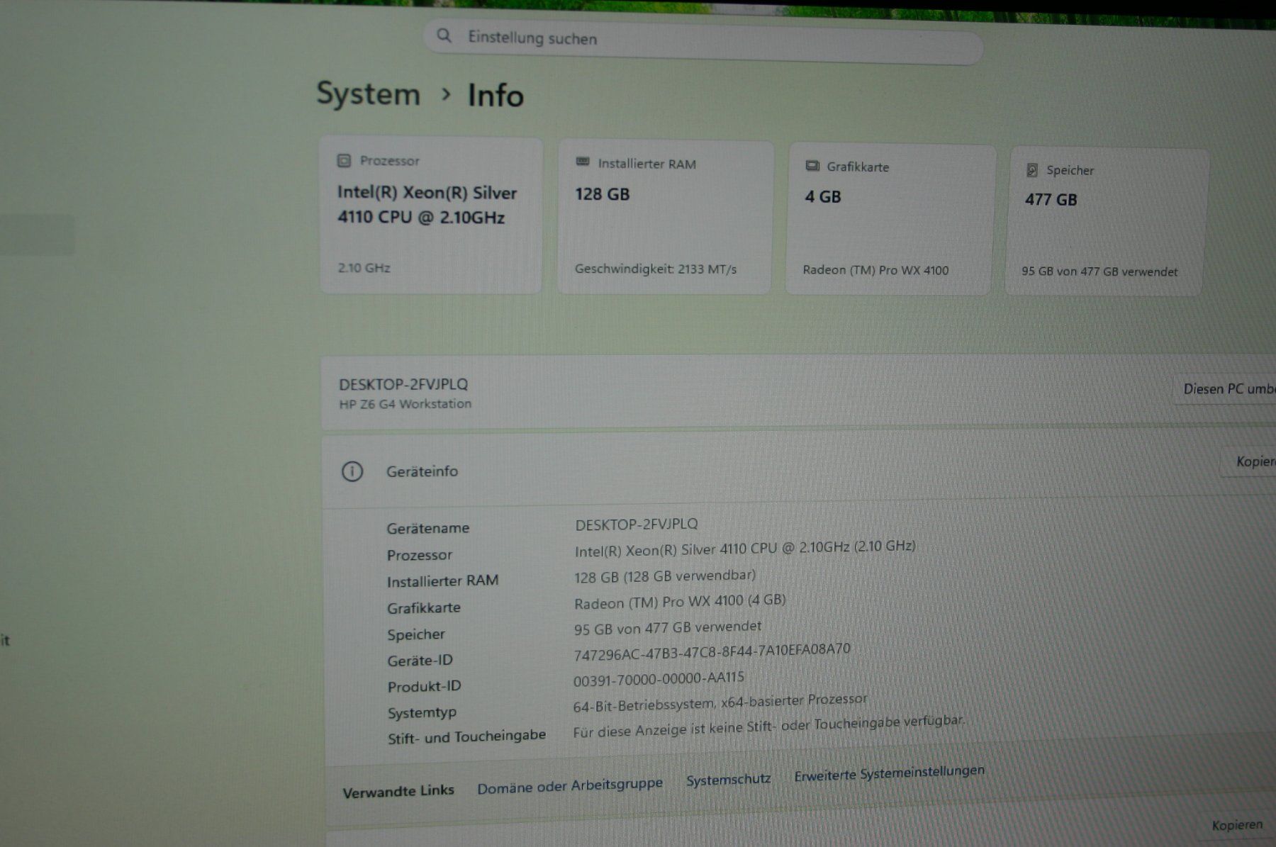 Hewlett Packard PC: HP Z6 G4 mit 16Threads und 128Gb Memory! – Usato da Stettlen venduto da Bigjm 2