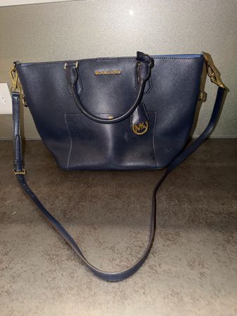 Leder Umhängetasche Tasche Michael Kors blau 1-2 x getragen