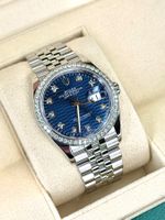 Rolex Datejust 36 / 126284RBR / Fluted Blue / Diamonds!