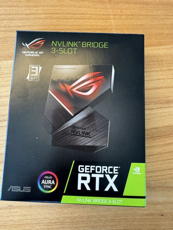 ASUS Republic of Gamers GeForce RTX NVLink SLI Bridge (3-Slo (Neu und ...