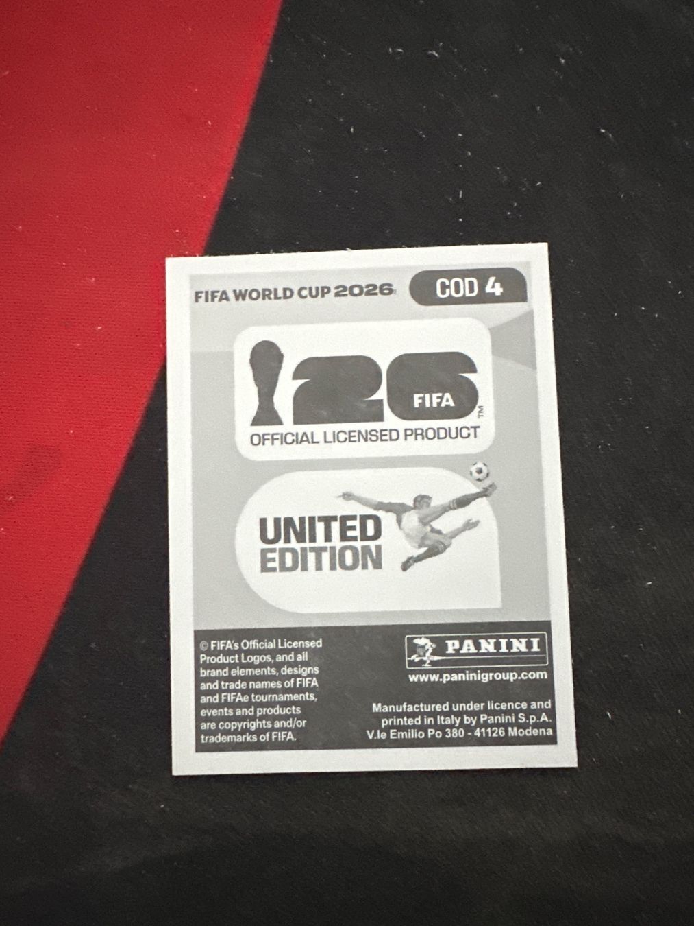 Panini Carte collezionabili: Panini FIFA WM 2026 Sticker - COD 4 – Usato da Sulz AG venduto da DealWerk 1