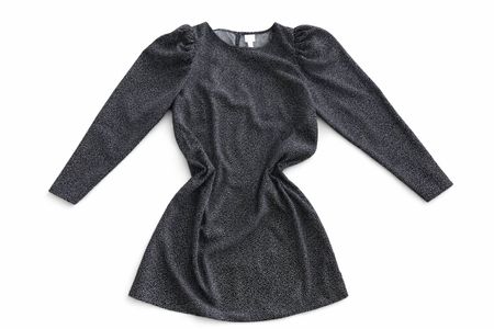 Schwarzes Kleid Langarm elegant