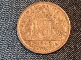 Australie - Florin Année 1947 SILBER