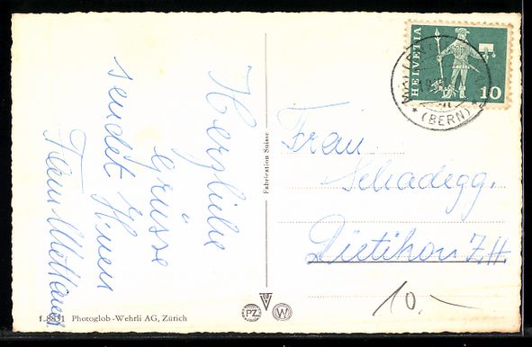 Cartoline postali: AK Zweisimmen, Hotel Post – Usato da Berlin venduto da bartko-reher 1