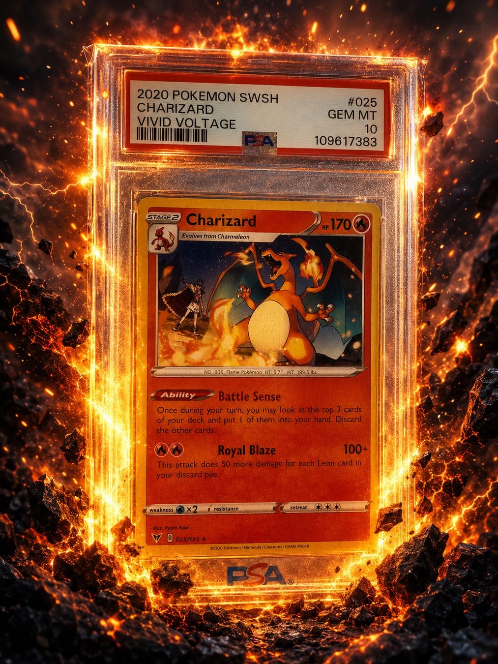 Pokémon Carte collezionabili: Charizard Vivid Voltage - PSA 10 – Nuovo e nell'imballaggio originale da Seuzach venduto da NTO36 2