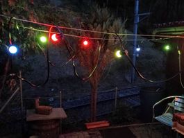 Lichterkette 10m mit farbigen Glühlampen