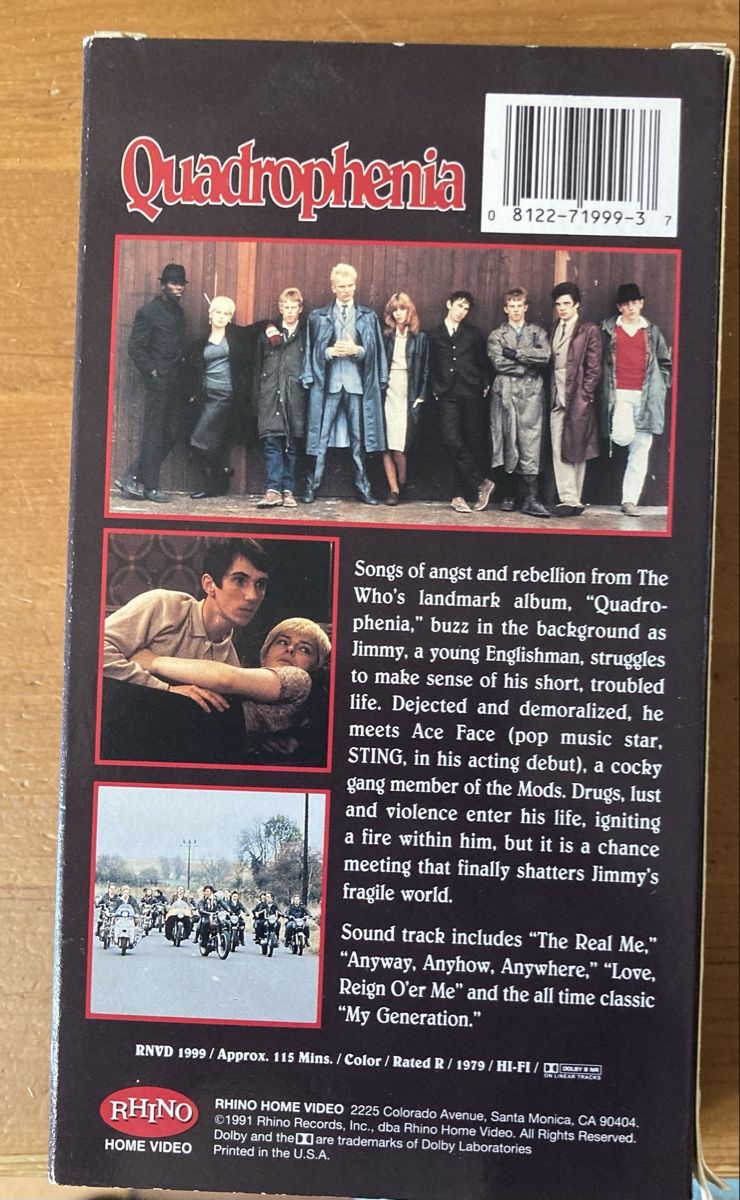 Tutti i VHS: The Who-Quadrophenia – Usato da Wädenswil venduto da sayyes 1
