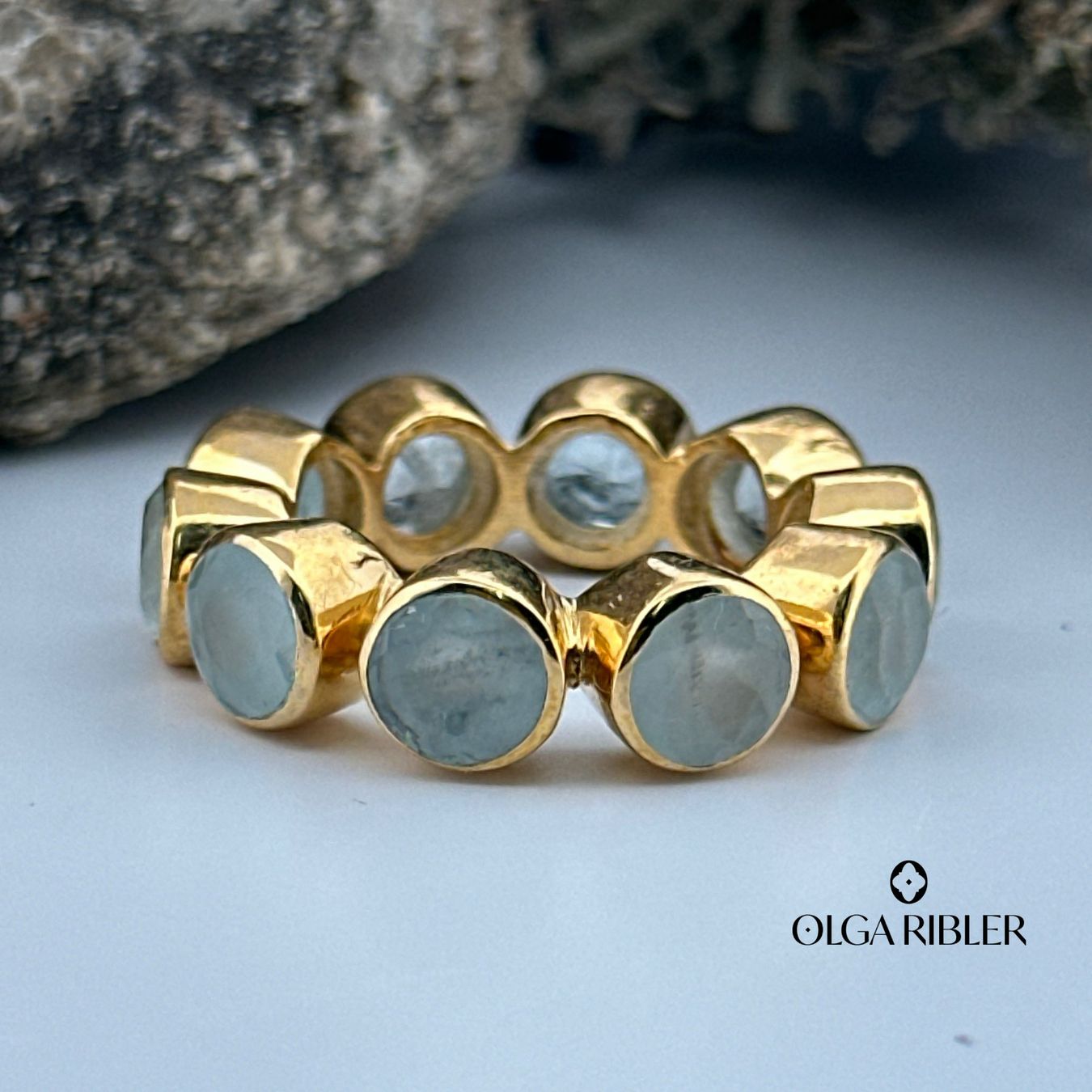 Olga Ribler Ringe: Memory Silber Ring 925 Grösse 58 mit Aquamarine – Neu (gemäss Beschreibung) aus Luzern von Schmuckoutlet 4