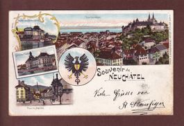 Souvenir de NEUCHÂTEL - 1899 Litho Guggenheim