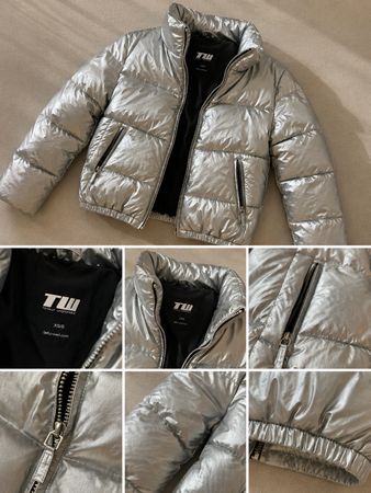 Damen Festival Daunenjacke silber Grösse XS/S neu