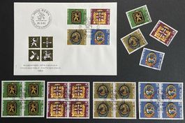 Lot ET FDC Brief Pro Patria + 4er Block + Einzel-Marke