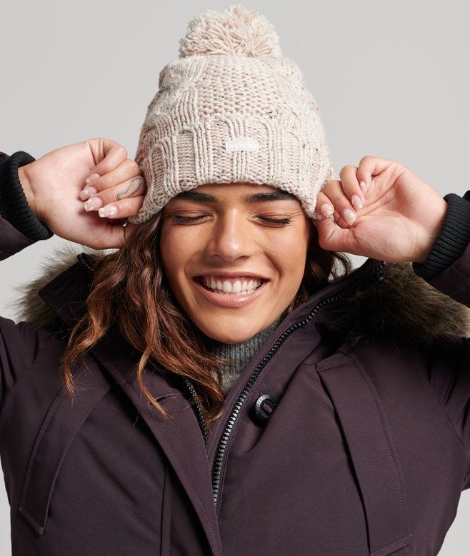 Copricapi, berretti & cappellini: Superdry & Co - Winter Mütze - Beige – Usato da Zürich venduto da t8w_gf5y 1