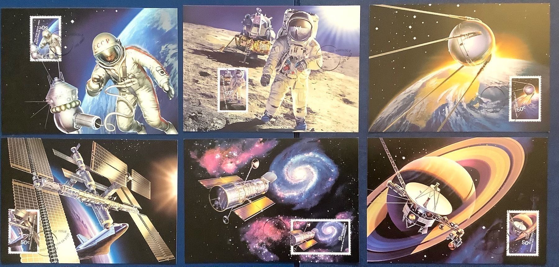 Alle Briefmarken: 2007 Australien Maximumkarten Satz Raumfahrt First Moon Walk – Neu (gemäss Beschreibung) aus Liestal von Skunk02