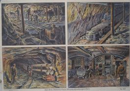 ⭐ Schulwandbild: Aus dem Inneren eines Steinkohlenbergwerkes