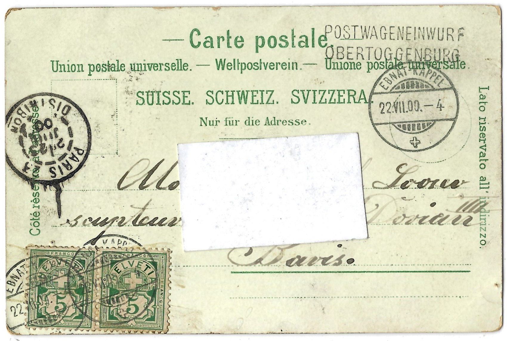 Cartes postales: S c h w e i z e  r h a u s . – D'occasion à Bütschwil par Jackson1A 1