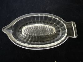 Vintage Glas Raspel für Obst.