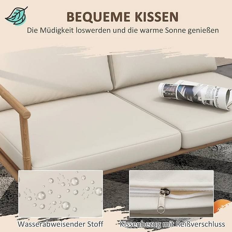 Set di tavolo e panche: Stabiles Gartenmöbel-Set, 5-teilig, Tisch in Marmoroptik – Nuovo e nell'imballaggio originale da Flawil venduto da vivalacasa 4