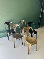 5 chaises métal Maisons du Monde – style industriel – noir,