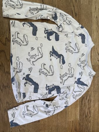 Langarmshirt Manor Bio-Baumwolle Dinosaurier Grösse 134