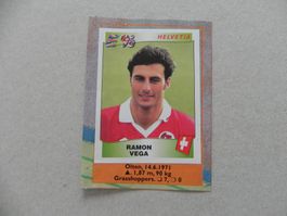 Orginal Panini Fussball Bild Schweiz Ramon Vega Euro 1996