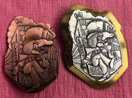 Biel 1990 Kupfer und Gold Fasnachtsplaketten