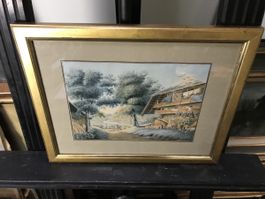 Schweizer Schule 19. JH Aquarell