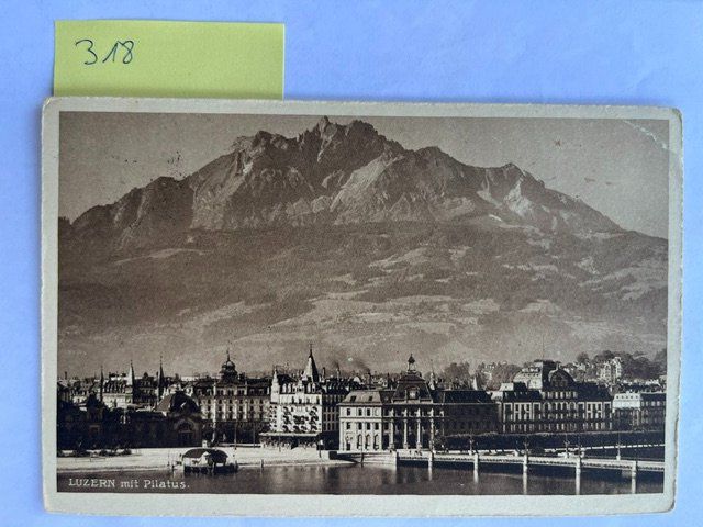 Cartes postales: Alte Ansichtskarte Luzern mit Pilatus, 1915 – D'occasion à Niederwil AG par dahu75