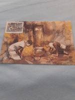 Carte postale d'art Italie, timbre 50c - Pièce unique!
