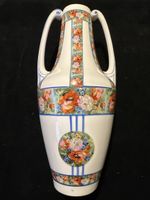 Antike Vase Porzellan Blumendekor 2 Henkel ca. 29 cm