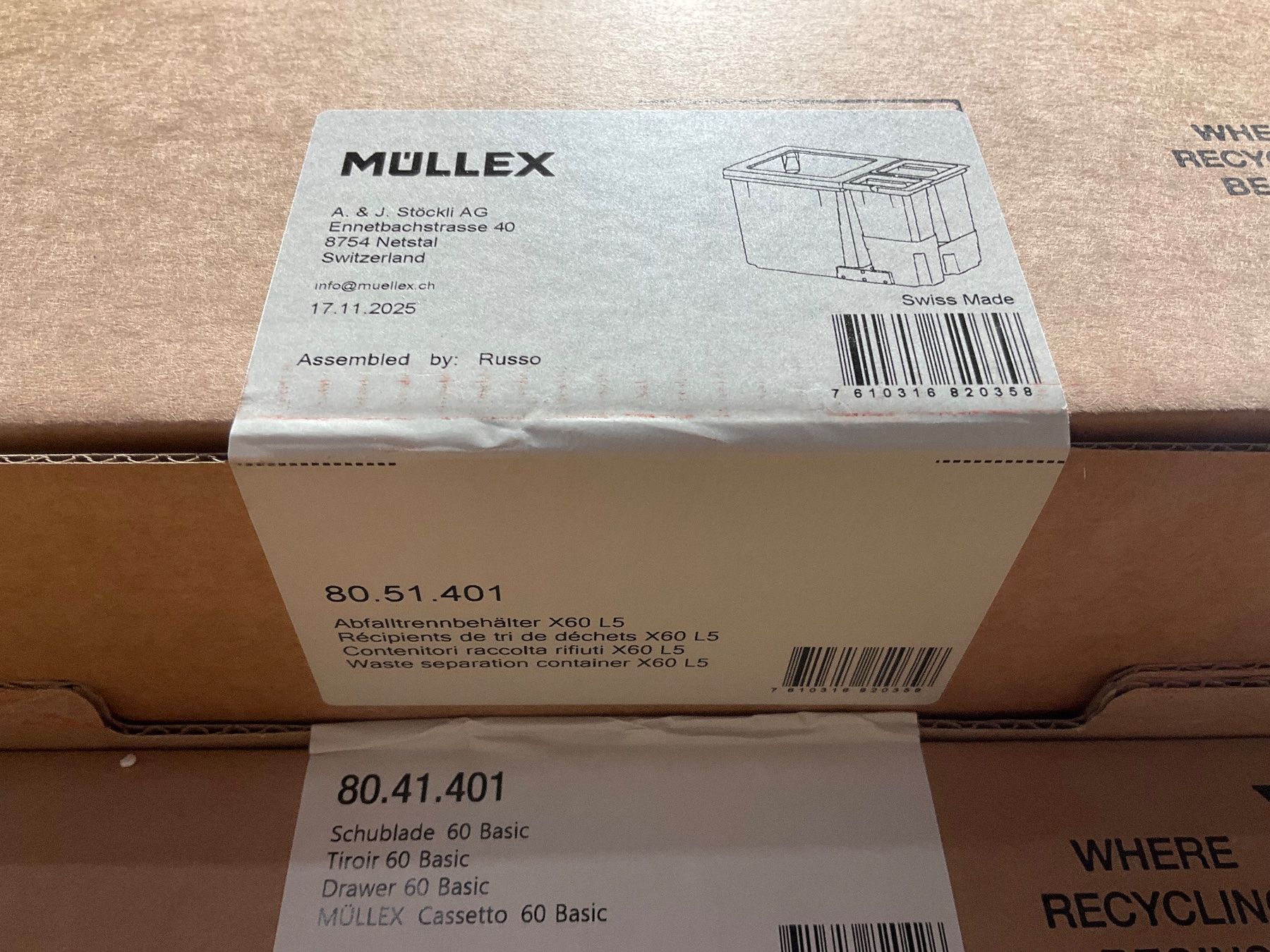 Müllex Abfalleimer: 066 Müllex Abfallsystem X60 L5 Basic – Neu und originalverpackt aus Derendingen von Meisterstuecke 4