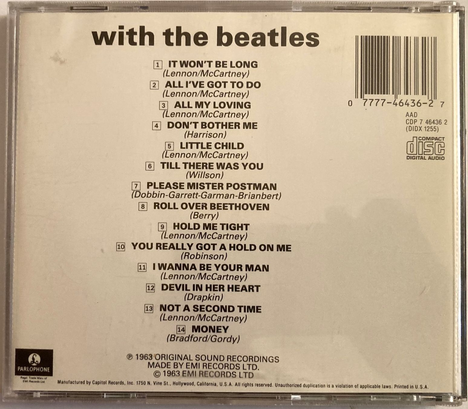 CDs: THE BEATLES - WITH THE BEATLES – D'occasion à Poliez-Pittet par Newtown-Records 1