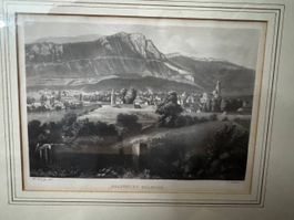 Solothurn (Soleure) — Stahlstich um 1850, gerahmt