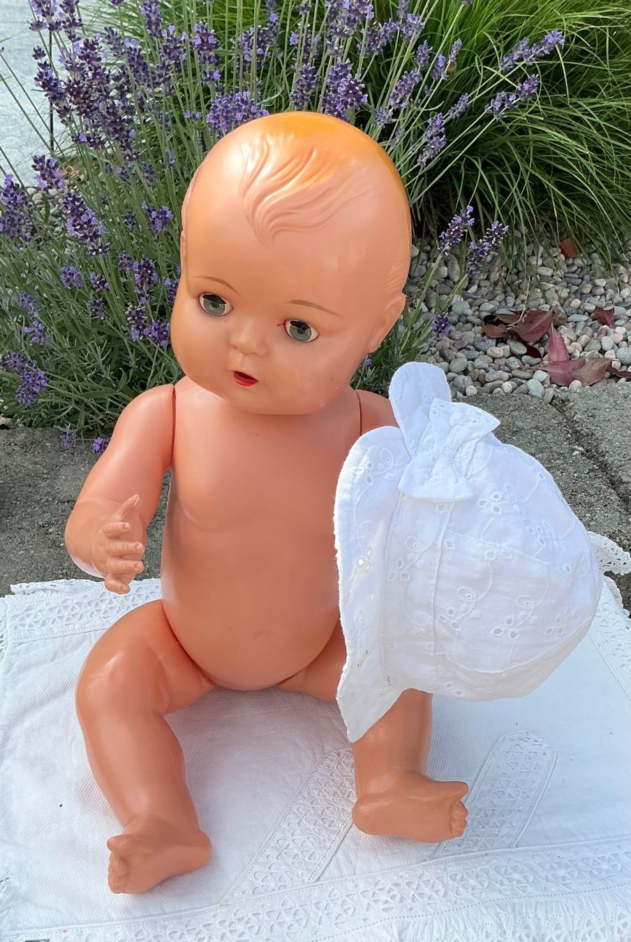 Bambole: HERZIGE UNBESPIELTE PUPPE 1960 – Usato da Zell LU venduto da Silvermemory 3